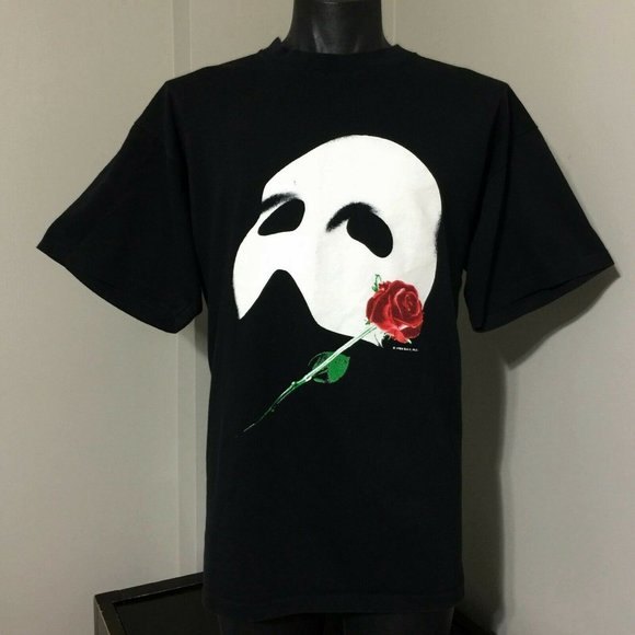 Vintage Phantom of the Opera T Shirt XL 80s Broadway Musical Tee - Picture 6 of 9